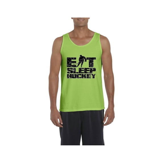 MmF - Men's Tank Top for Men, up to Men Size 3XL - Eat Sleep Hockey