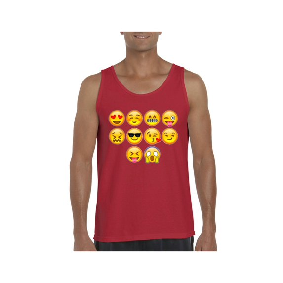 MmF - Men's Tank Top for Men, up to Men Size 3XL - Emoji Entourage