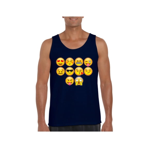MmF - Men's Tank Top for Men, up to Men Size 3XL - Emoji Entourage