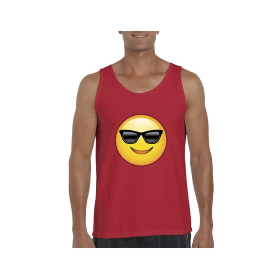Men's Tank Top for Men - Emoji with Sunglasses
