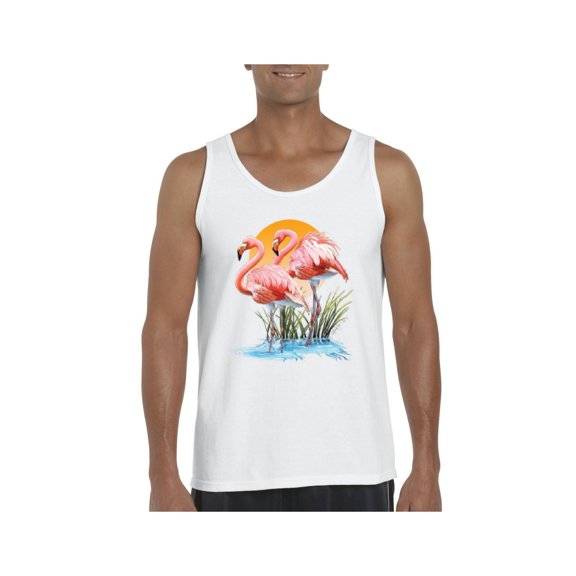 MmF - Men's Tank Top for Men, up to Men Size 3XL - Flamingo