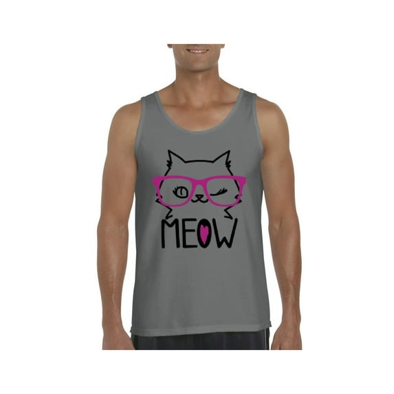 MmF - Men's Tank Top for Men, up to Men Size 3XL - Meow Cute Cat Kitty