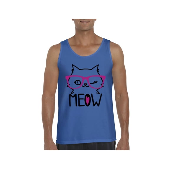 MmF - Men's Tank Top for Men, up to Men Size 3XL - Meow Cute Cat Kitty