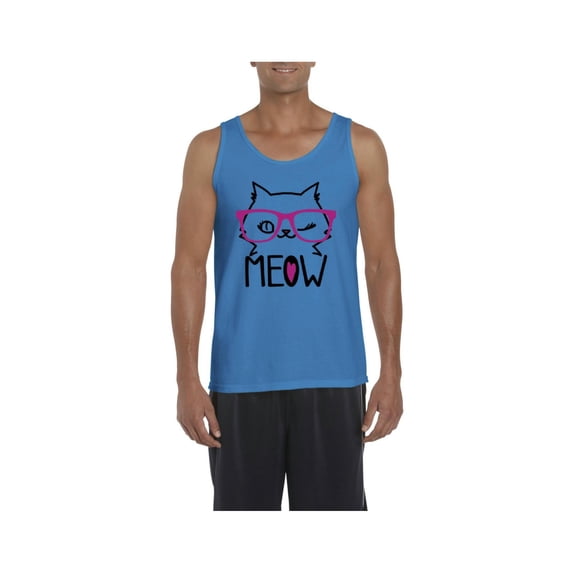 MmF - Men's Tank Top for Men, up to Men Size 3XL - Meow Cute Cat Kitty