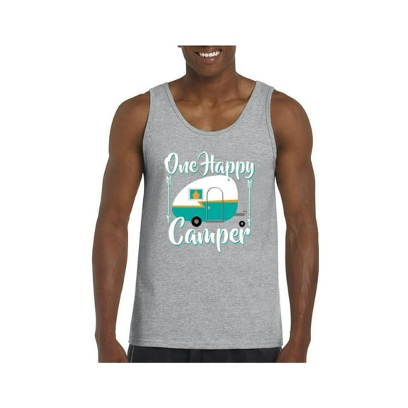MmF - Men's Tank Top for Men, up to Men Size 3XL - ONE HAPPY CAMPER