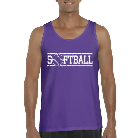 MmF - Men's Tank Top for Men, up to Men Size 3XL - Softball with Ball