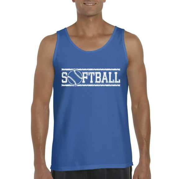MmF - Men's Tank Top for Men, up to Men Size 3XL - Softball with Ball