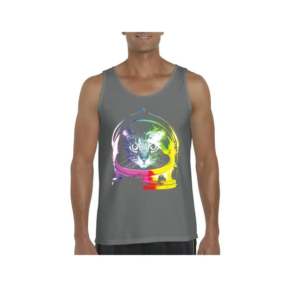 MmF - Men's Tank Top for Men, up to Men Size 3XL - Space Cat