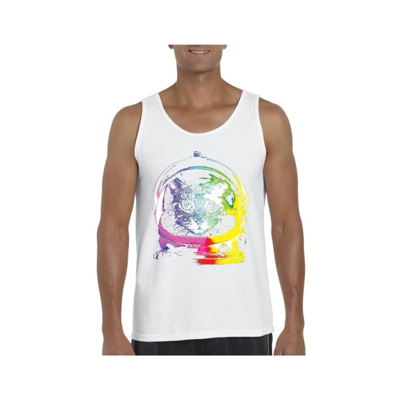 MmF - Men's Tank Top for Men, up to Men Size 3XL - Space Cat