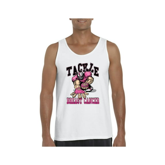 MmF - Men's Tank Top for Men, up to Men Size 3XL - Tackle Breast Cancer