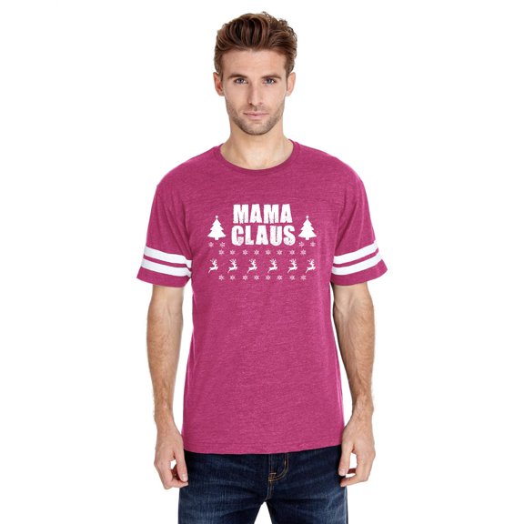 MmF - Mens Football Fine Jersey T-shirts - Christmas Mama Claus