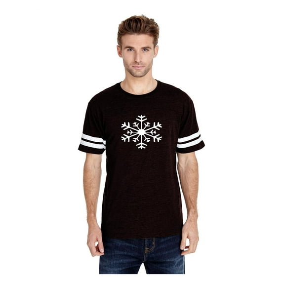 MmF - Mens Football Fine Jersey T-shirts - Snowflake Christmas New Year