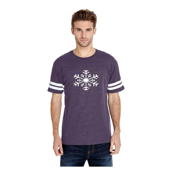 MmF - Mens Football Fine Jersey T-shirts - Snowflake Christmas New Year