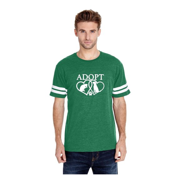 MmF - Mens Football Fine Jersey T-shirts, up to Size 3XL - Adopt Animal Rescue