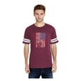 thumbnail image 1 of MmF - Mens Football Fine Jersey T-shirts, up to Size 3XL - American Flag 4th of July, 1 of 5