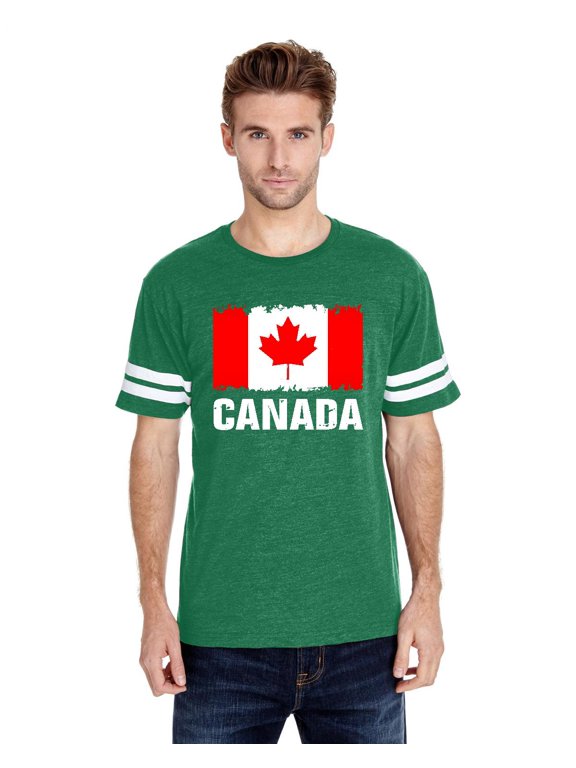 MmF - Mens Football Fine Jersey T-shirts, up to Size 3XL - Canada Flag