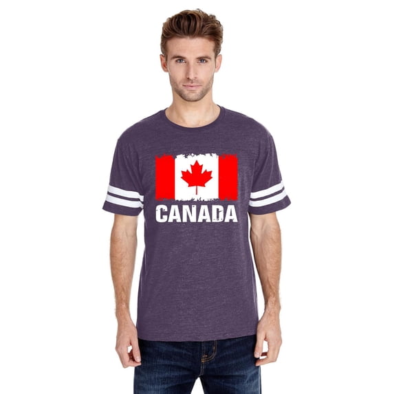 MmF - Mens Football Fine Jersey T-shirts, up to Size 3XL - Canada Flag