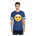 thumbnail image 1 of MmF - Mens Football Fine Jersey T-shirts, up to Size 3XL - Emoji Heart-Shaped Eyes, 1 of 5