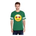 thumbnail image 1 of Mens Football Fine Jersey T-shirts - Emoji Smiling Face, 1 of 5
