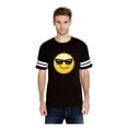 thumbnail image 1 of MmF - Mens Football Fine Jersey T-shirts, up to Size 3XL - Emoji with Sunglasses, 1 of 5