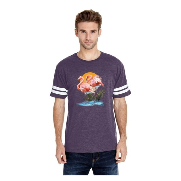 MmF - Mens Football Fine Jersey T-shirts, up to Size 3XL - Flamingo