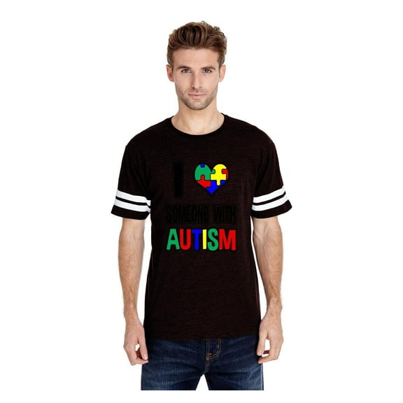 MmF - Mens Football Fine Jersey T-shirts, up to Size 3XL - I Love Someone With Autism