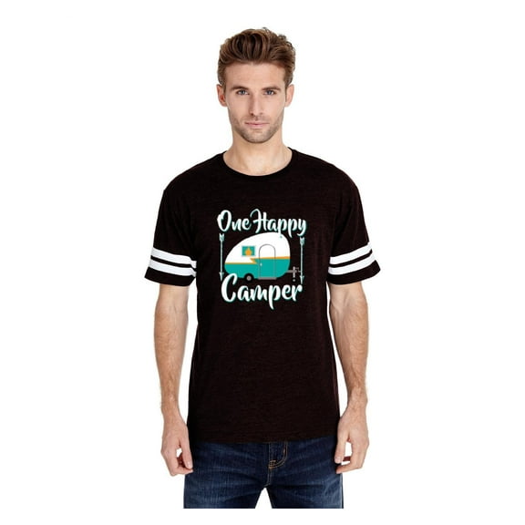MmF - Mens Football Fine Jersey T-shirts, up to Size 3XL - ONE HAPPY CAMPER