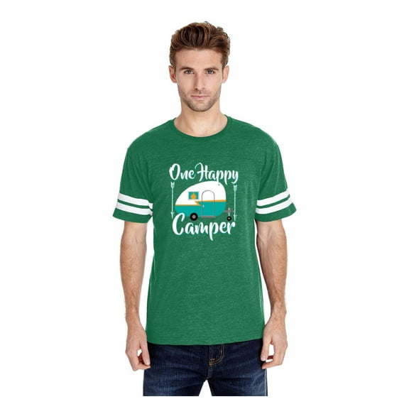 MmF - Mens Football Fine Jersey T-shirts, up to Size 3XL - ONE HAPPY CAMPER