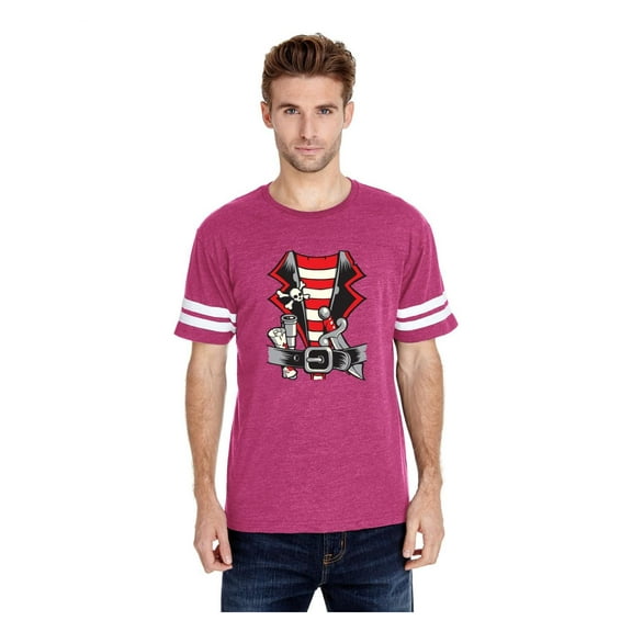 MmF - Mens Football Fine Jersey T-shirts, up to Size 3XL - Pirate Costume