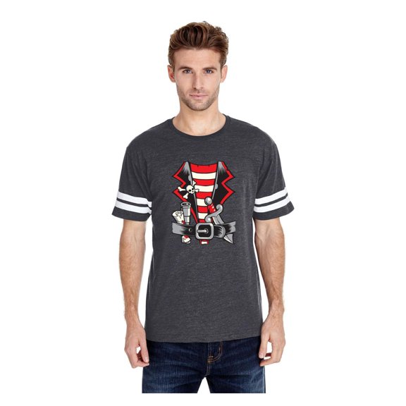 MmF - Mens Football Fine Jersey T-shirts, up to Size 3XL - Pirate Costume