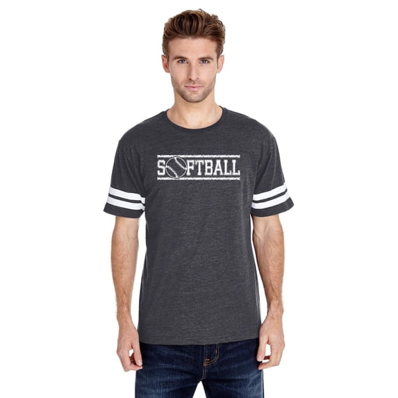MmF - Mens Football Fine Jersey T-shirts, up to Size 3XL - Softball with Ball