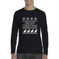 thumbnail image 1 of MmF - Mens Long Sleeve T-Shirts - Christmas Kitten Meowy, 1 of 5