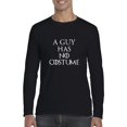 thumbnail image 1 of Artix - Mens Long Sleeve T-Shirts - Halloween Costume Guy Has No Costume, 1 of 5