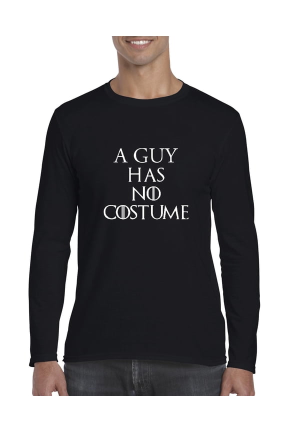 Artix - Mens Long Sleeve T-Shirts - Halloween Costume Guy Has No Costume