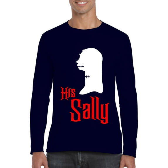 MmF - Mens Long Sleeve T-Shirts - Halloween Her Jack Matching Halloween Couple