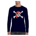 thumbnail image 1 of MmF - Mens Long Sleeve T-Shirts - Halloween Jolly Roger Skull Crossbones, 1 of 5
