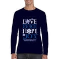 thumbnail image 1 of MmF - Mens Long Sleeve T-Shirts - PEACE HOPE LOVE JOY, 1 of 5