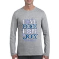 thumbnail image 1 of MmF - Mens Long Sleeve T-Shirts - PEACE HOPE LOVE JOY, 1 of 5