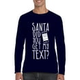 thumbnail image 1 of Artix - Mens Long Sleeve T-Shirts - Christmas Hoodie Santa Did You Get My Text?, 1 of 5