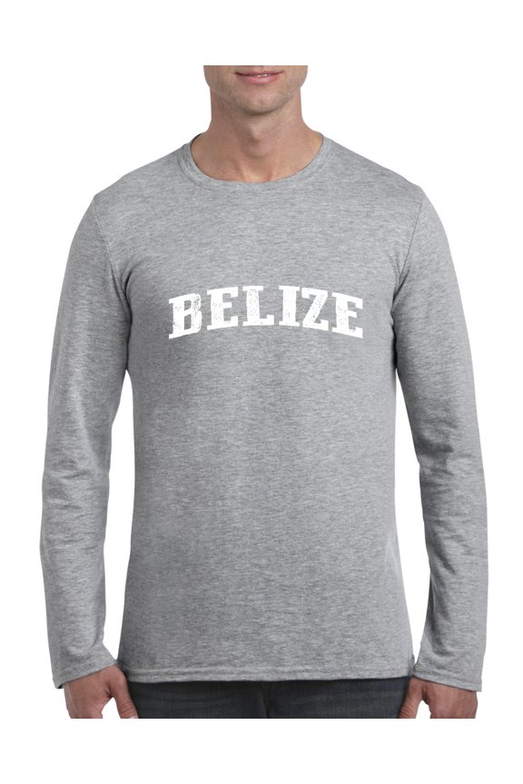 MmF - Mens Long Sleeve T-Shirts, up to Size 5XL - Belize