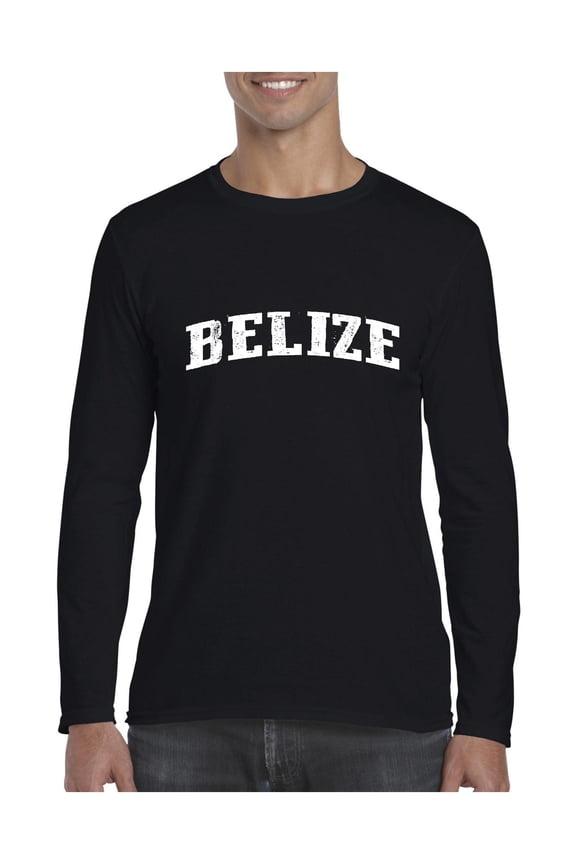 MmF - Mens Long Sleeve T-Shirts, up to Size 5XL - Belize