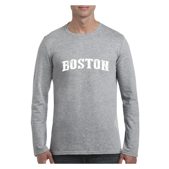 MmF - Mens Long Sleeve T-Shirts, up to Size 5XL - Boston