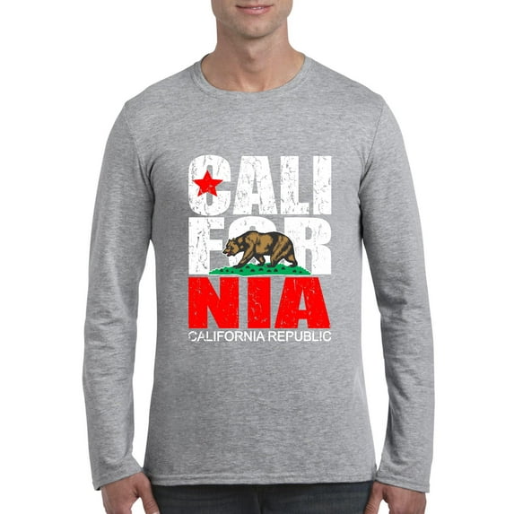 MmF - Mens Long Sleeve T-Shirts, up to Size 5XL - California Cali