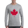 thumbnail image 1 of MmF - Mens Long Sleeve T-Shirts, up to Size 5XL - Canada Leaf, 1 of 5