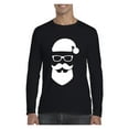 thumbnail image 1 of MmF - Mens Long Sleeve T-Shirts, up to Size 5XL - Cool Santa Xmas Ugly Sweater, 1 of 5