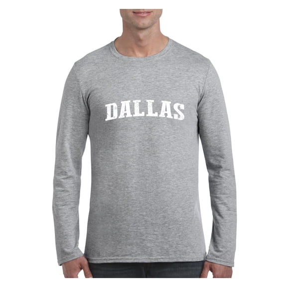MmF - Mens Long Sleeve T-Shirts, up to Size 5XL - Dallas