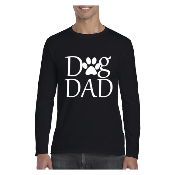 MmF - Mens Long Sleeve T-Shirts, up to Size 5XL - Dog Dad