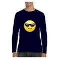 thumbnail image 1 of MmF - Mens Long Sleeve T-Shirts, up to Size 5XL - Emoji with Sunglasses, 1 of 4