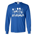 thumbnail image 1 of MmF - Mens Long Sleeve T-Shirts, up to Size 5XL - Happy Birthday, 1 of 5