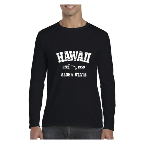 MmF - Mens Long Sleeve T-Shirts, up to Size 5XL - Hawaii